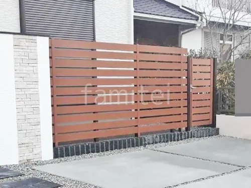 人工木・樹脂 フェンス（木調） F＆F マイティウッド ベーシック極 高尺タイプ 目隠し 木調・ラティス 樹脂