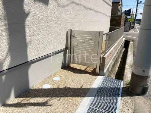 片開き 門扉 YKKAP シンプレオYS1型 横スリット 