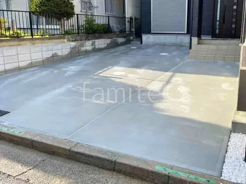 駐車場ガレージ床 土間コンクリート仕上 伸縮目地