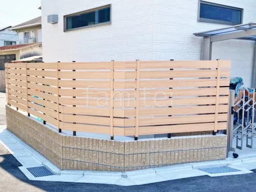 人工木・樹脂 フェンス（木調） F＆F マイティウッド ベーシック極 目隠し 木調・ラティス 樹脂 ブロック塀 （化粧ブロック） ユニソン シャモティ 