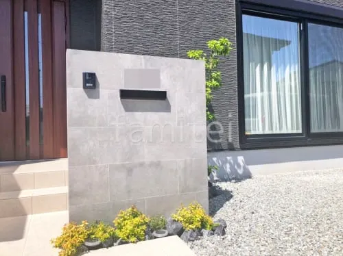 タイル　外構 楽天市場】外壁 タイル 壁用 大型タイル 447x219.5mm スクエア 天然石