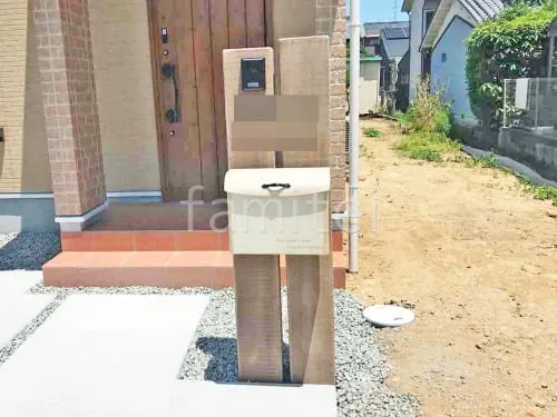 コンクリート製枕木(擬木)門柱 東洋工業 ヴィンテージウッド スリーパーラフト 郵便受けポスト オンリーワン クレールヌーヴォ