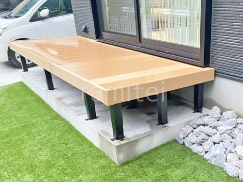 人工芝 防草シート加工 ヨシミツ毛織 リアル人工芝 35mm  人工木デッキ  YKKAP 人工木 リウッドデッキS 