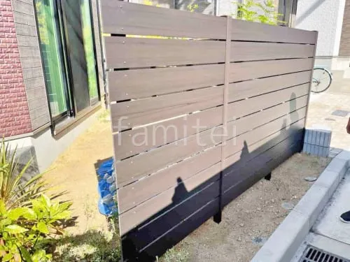 人工木・樹脂 フェンス（木調） F＆F マイティウッド ベーシック極 高尺タイプ 目隠し 木調・ラティス 樹脂