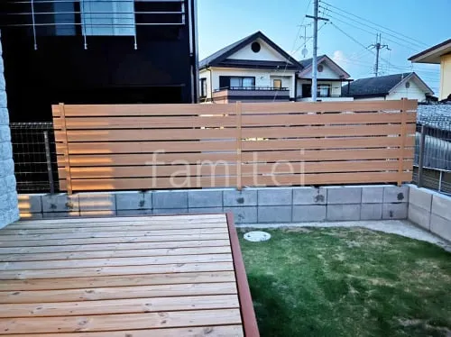 人工木・樹脂 フェンス（木調） F＆F マイティウッド ベーシック極 目隠し 木調・ラティス 樹脂