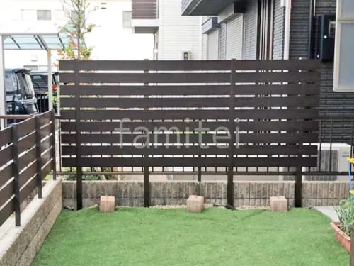 人工木・樹脂 フェンス（木調） F＆F マイティウッド ベーシック極 高尺タイプ 目隠し 木調・ラティス 樹脂