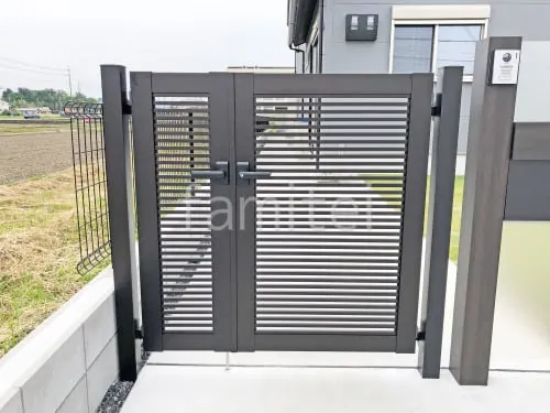 親子両開き 門扉 YKKAP シンプレオTB1型 たて格子 