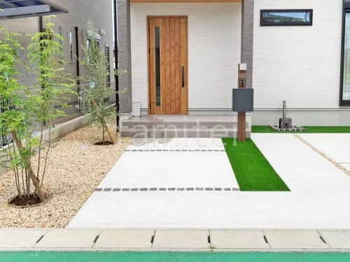 玄関アプローチ 土間コンクリート