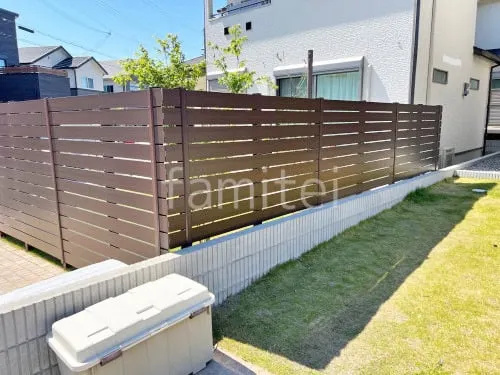 人工木・樹脂 フェンス（木調） F＆F マイティウッド ベーシック極 高尺タイプ 目隠し 木調・ラティス 樹脂