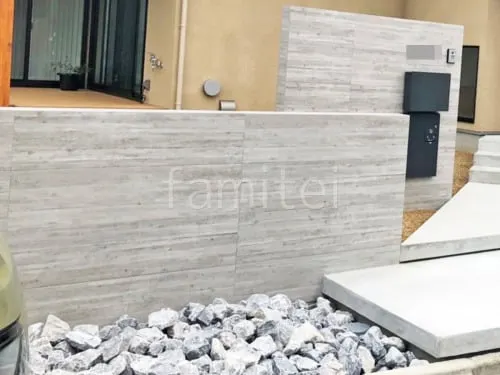 袖壁 壁タイル貼り タカショー セラウォール RC杉板