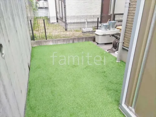 人工芝敷き 施主支給