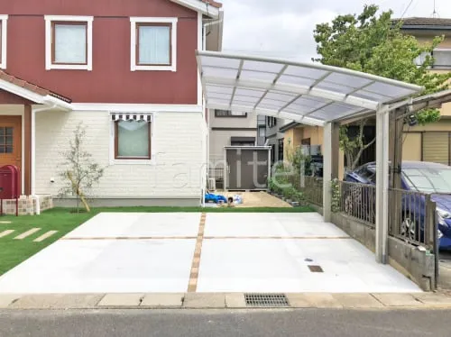 カーポート１台 （単棟） YKKAP アリュース アール屋根