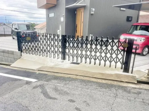 両開き 伸縮門扉 LIXIL アルシャインHG ノンキャスター 