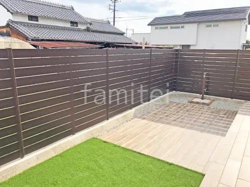 人工木・樹脂 フェンス（木調） F＆F マイティウッド ベーシック極 高尺タイプ 目隠し 木調・ラティス 樹脂