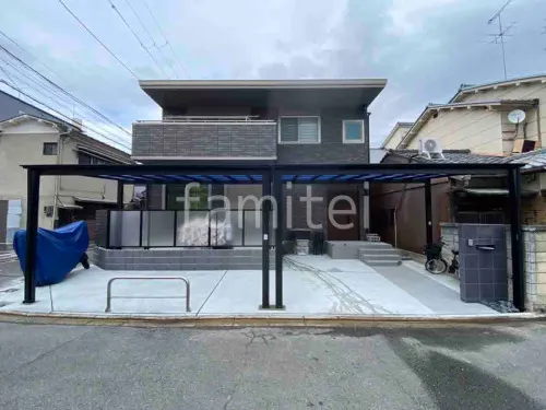 本体色 ブラック 屋根色 クリアマットS の外構施工例（現場番号