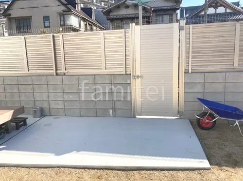 片開き 門扉 YKKAP シンプレオYM1型 横目隠し 