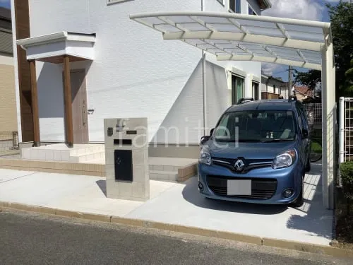 新築シンプル オープン外構