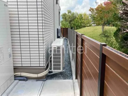 犬走り 防犯砂利敷き バラス砕石 防草シート加工