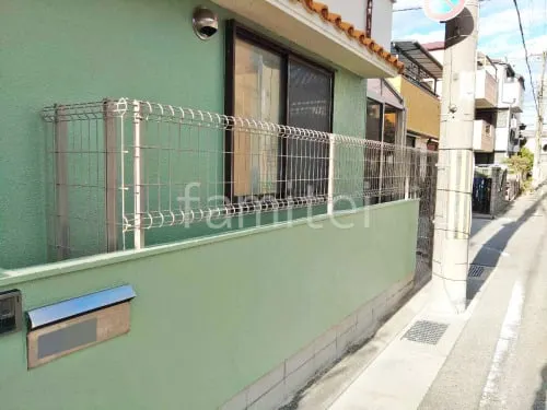 スチールメッシュ フェンス YKKAP イーネット3F型 スチール柱 境界・メッシュ