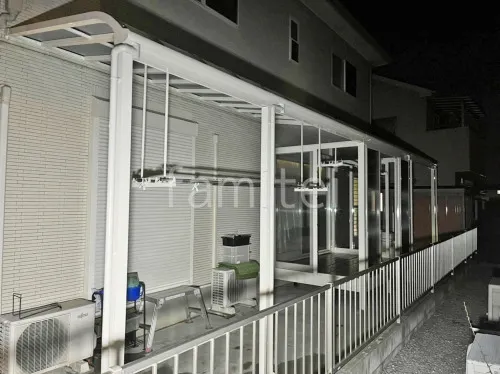 引き戸 樹脂デッキ サンルーム（テラス囲い） YKKAP ソラリアR 積雪50cm対応 アール屋根 １階テラス屋根 （雨除け） YKKAP ソラリアR 積雪50cm対応 アール屋根 スタンダード 壁付