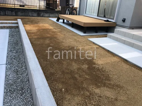 お庭 真砂土整地