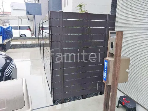 人工木・樹脂 フェンス（木調） F＆F マイティウッド ベーシック極 高尺タイプ 目隠し 木調・ラティス 樹脂