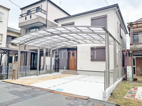 カーポート３台 （横ワイド トリプル） 三協アルミ カムフィエース アール屋根