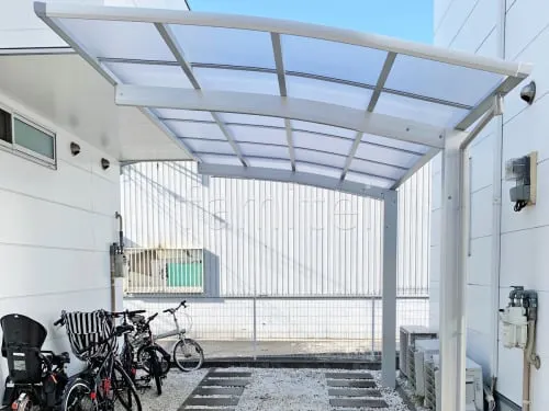 カーポート１台 （単棟） YKKAP アリュース アール屋根