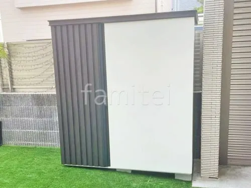 ディーズガーデン おしゃれ木製調FRP物置 ディーズガーデン リコ D70 工事付 おしゃれ物置