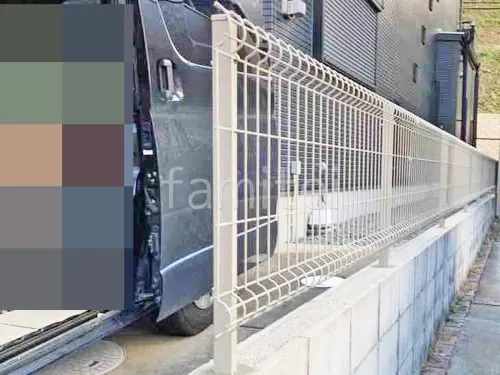 スチールメッシュ フェンス YKKAP イーネット3F型 スチール柱 境界・メッシュ