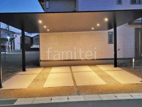 カーポート２台(ワイド) ツイン LIXIL カーポートSC フラット屋根 吊り下げ屋根