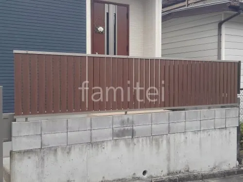 アルミ形材 フェンス LIXIL 木製調AB TS2型 縦スリット2 目隠し 木調・ラティス