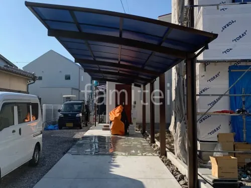 カーポート２台(縦) 連棟 YKKAP アリュース アール屋根