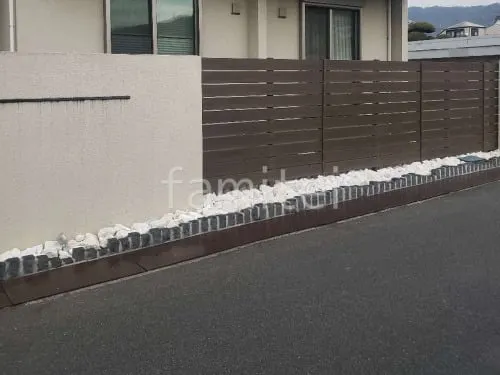 土留め ピンコロ石積 割栗石敷き