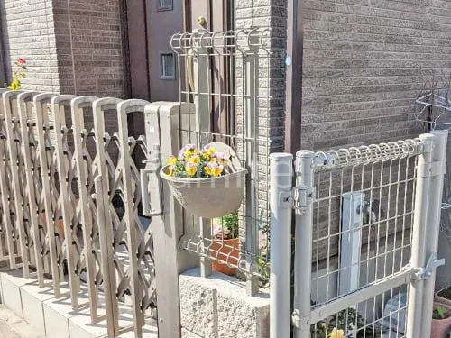 スチールメッシュ フェンス LIXIL ハイグリッドN8型 境界・メッシュ