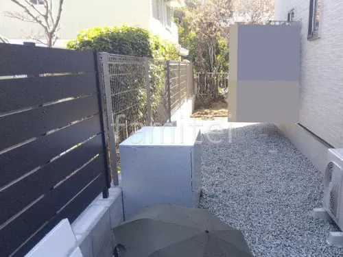 スチールメッシュ フェンス YKKAP イーネット3F型 スチール柱 境界・メッシュ ブロック塀 （化粧ブロック） 太陽エコブロックス 普通CB 