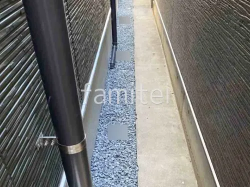 バラス敷き 防草シート敷き