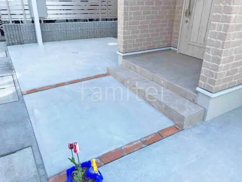 土間コンクリート レンガ目地 ユニソン ソイルレンガ