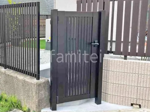 片開き 門扉 YKKAP シンプレオTS1型 たてスリット 