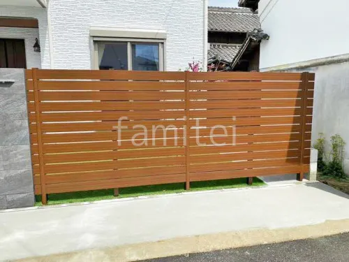 人工木・樹脂 フェンス（木調） F＆F マイティウッド ベーシック極 高尺タイプ 目隠し 木調・ラティス 樹脂