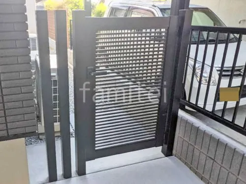 片開き 門扉 YKKAP シンプレオYB1型 横格子 