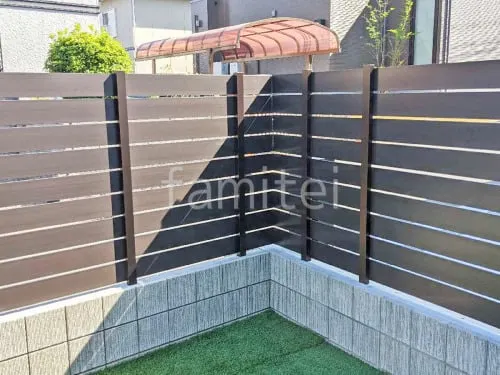 人工木・樹脂 フェンス（木調） F＆F マイティウッド ベーシック極 目隠し 木調・ラティス 樹脂 ブロック塀 （化粧ブロック） ユニソン エリダ 