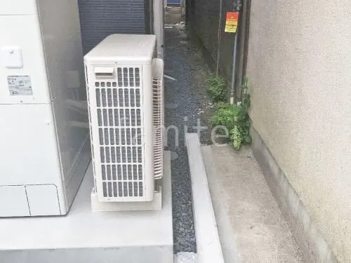 犬走り 防犯砂利敷き バラス砕石 防草シート加工