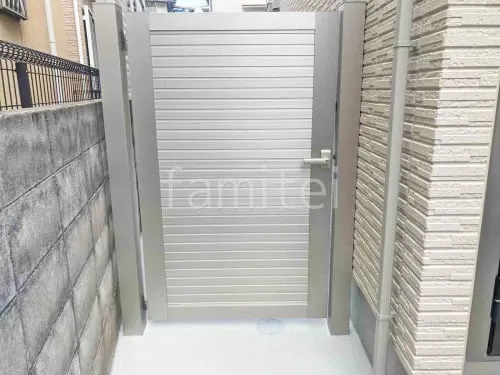 片開き 門扉 YKKAP シンプレオYM1型 横目隠し 