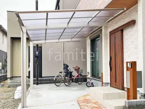 カーポート１台 （単棟） YKKAP 木製調 エフルージュ FIRST フラット屋根