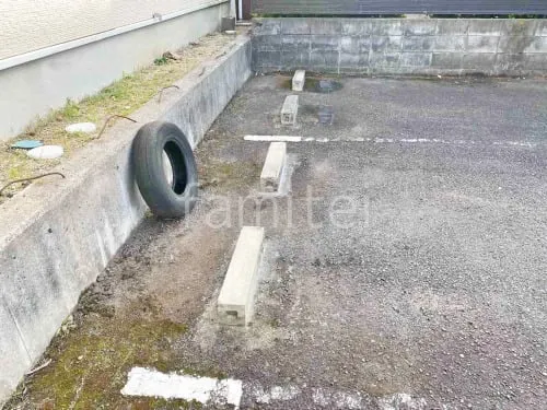 既存車止め 再設置