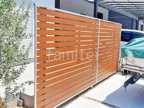 アルミ形材 フェンス YKKAP 木製調ルシアス スクリーンYS3FS型 目隠し 木調・ラティス スクリーン・格子