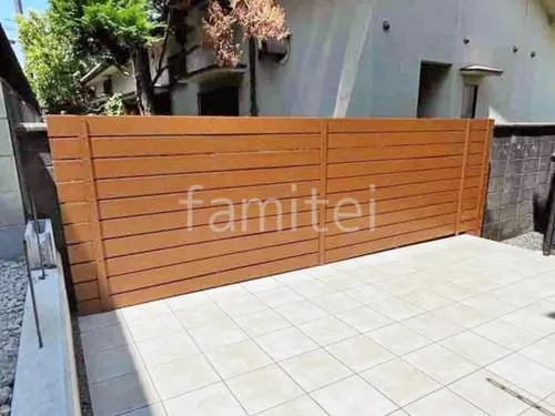 人工木・樹脂 フェンス（木調） F＆F マイティウッド ベーシック極 高尺タイプ 目隠し 木調・ラティス 樹脂