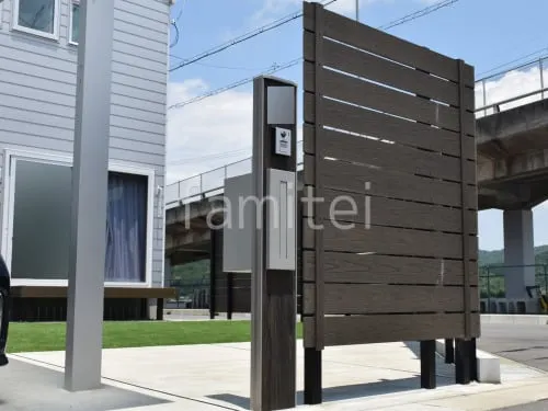 機能門柱 照明あり  タカショー エバーアートボード 縦型1面仕様 