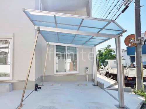 カーポート１台 （単棟） YKKAP エフルージュ FIRST 変形地対応 フラット屋根